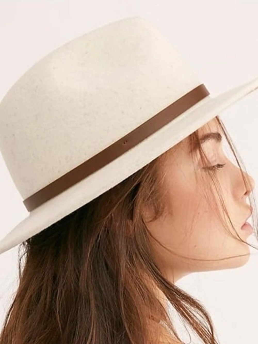 Free People Wythe Leather band Hat Beige SOlD OUT! NWT